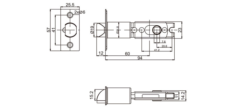 Single latch hotel locks
