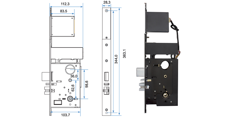 8210 Hotel guest room mortise size 8210 Hotel guest room mortise size