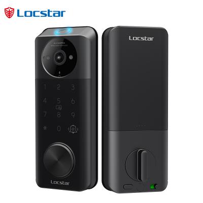 Locstar Residential Electronic Fingerprint Password Digital TTlock Smart Keyless Front Door Video Lock - LOCSTAR